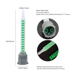 SoKalChw 3.6in Epoxy Mixing Nozzle Tube, Adhesive cartridges tip for 50ml Resin Mixer Adhesive applicatior (1:1/1:2 Ratio) 20 Pcs