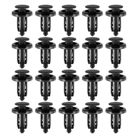 Partuto Push Type Retainer Clips No.0155309241 - Car Inner Bumper Door Fender Fastener Rivet Kit - for Nissan 350Z 2003-2009 Plastic Black - 20 Pcs