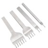 4 Pcs Hole Chisel 1+2+4+6 Prong Leather Punch Tool DIY