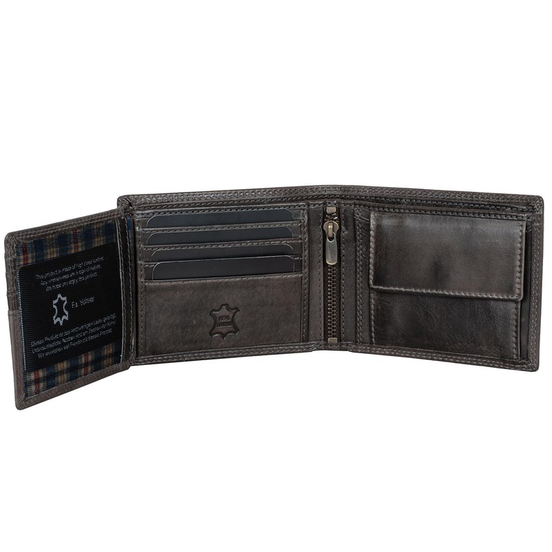 Fa.Volmer Men's Leather Wallet with RFID Protection - Extra Sturdy