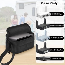 Travel Router Case for GL.iNet GL-MT3000/ GL-AXT1800/ GL-SFT1200/ GL-A1300/ TP-Link AX1500 Travel Routers, Portable WiFi Storage Holder,Waterproof Anti-Scratch Carrying Bag with Pocket For Accessories
