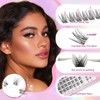 Lash Clusters Kit，Natural Eyelash Clusters Kit 8-18mm 180PCS Whispy DIY