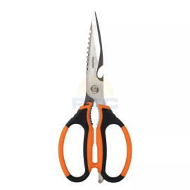 Truper TIC-8 8" multipurpose stainless steel kitchen scissors, TPR handle