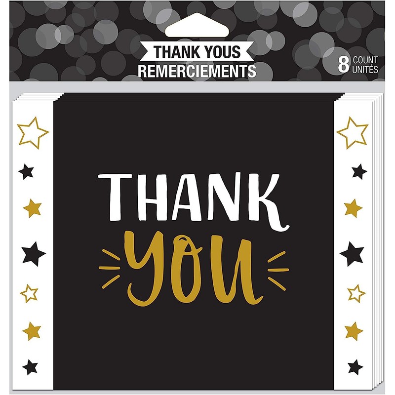 Creative Converting Grad Adventure Thank You Cards, 4" x 5",