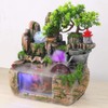 Fountain Waterfall Desktop with Light Indoor Fountain Zen Meditation Plants