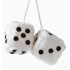 Sumex JUMBO30 Large Plush Dice, White, 9 x 9 cm