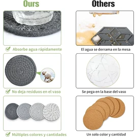 8Pcs Posavasos para Mesa,Portavasos de Silicona Antideslizantes con Soporte,Coasters for Drinks,Posavasos para Bebidas,Portavasos para Bar,Restaurante,Hogar (Tejido Color Gris Negro)
