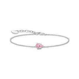 Thomas Sabo White Cubic Zirconia Drop Bracelet 925 Sterling Silver A2159-051-9, Sterling Silver, Cubic Zirconia
