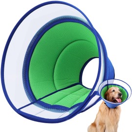 Soft Dog Cone Collar for Dogs After Surgery, Buster Collars for Dogs and Cats, E-Collars for Dogs, Adjustable Dog Recovery Collar for Pets, Protective Head Cone for Dogs Prevent Licking (Blue, Size 2)