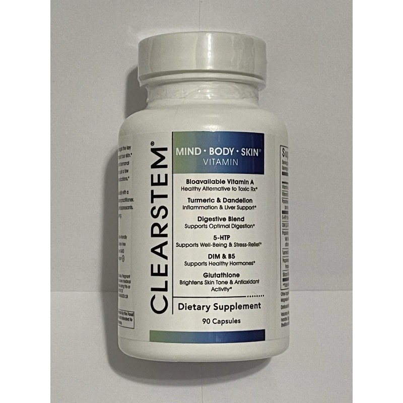 Clearstem (age+acne) MIND-BODY-SKIN Vitamin 90 Capsules Exp :06/2025