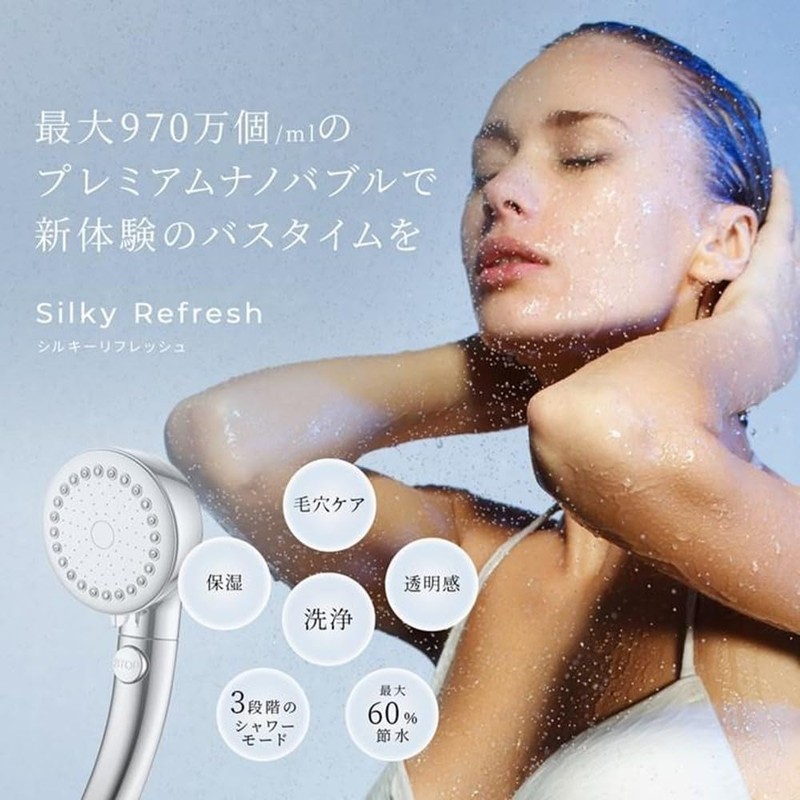 AiS to you Shower Head, Silky Refreshing, Premium Nano Bubble,