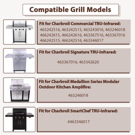 BMMXBI Griddle Insert for Charbroil Commercial Infrared Gas Grill 3 Burner, Flat Griddle for Char-broil 466242515 466242615 463367516 463243016 Grills Plate, G466-0025-W1A Grates Replacement Parts