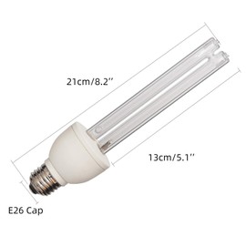 BAIMNOCM UV Light Bulb Ozone Free, UVC Lamp 25 Watt, 254nm Weavelength UV-C lamp E26 Base 4 Count