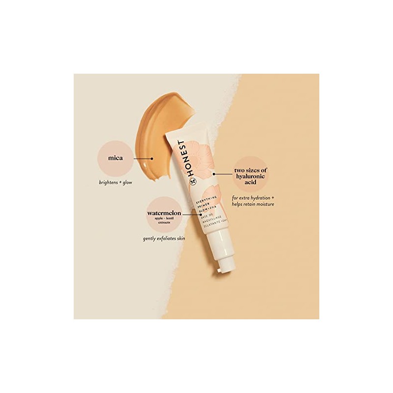 Honest Beauty Everything Glow Primer 2HA Hyaluronic Acid Dermatologist Tested