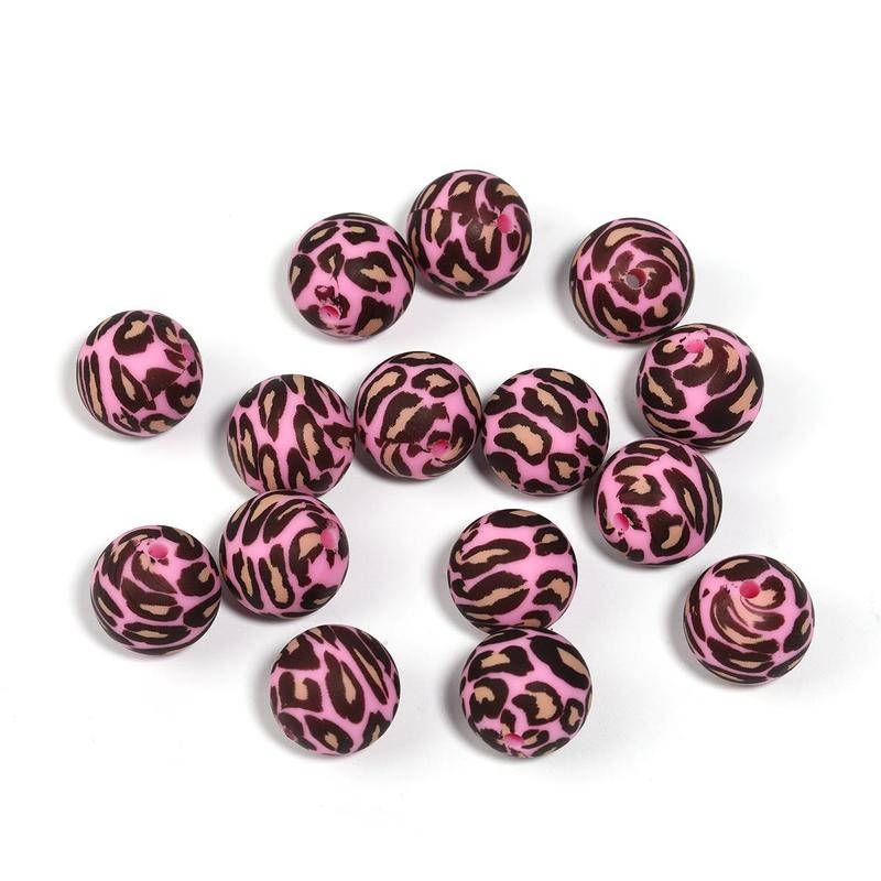 【B170】 Beads for DIY Projects: 15mm Round, Mixed Color, 30Qty