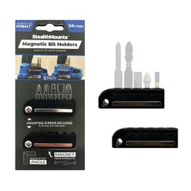 StealthMounts Kobalt 24v Magnetic Bit Holder | Drill Bit Organizer | Perfect for Kobalt Drills and Impacts (2 Pack) | Black