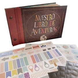 Album de fotos Nuestro libro de Aventuras UP - 40 Hojas / 80 páginas - 29.5 cm X 19 cm - Hecho a mano en México