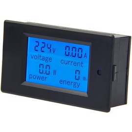 AC Voltmeter Ammeter Digital Multimeter Voltage Ampere Meter Panel AC 80-260V 110v 220v 20A Electrical Volt Current Power Energy Monitor Tester Gauge with LCD Display & Built-in Shunt