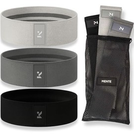 Mente Bandas de Resistencia para Ejercicio, Set de 3, con Bolsa de Transporte, para Estiramiento y Fortalecimiento Muscular