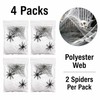 Halloween Spider Web Decorations for Party Décor – 4-Pack Stretchable