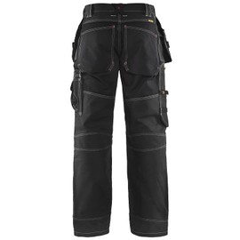 Blaklader Men's X1600 Cotton Durable Work Pants with Cordura Reinforced Pockets, Black, 34W x 34L