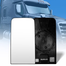 YUANJUFITT Heated Upper Mirror Glass for Freightliner Cascadia 2008-2024 Door Mirror Glasses with Heated and Plate High Reflective Replace TL28716A TL28656 Freightliner Cascadia Accessories