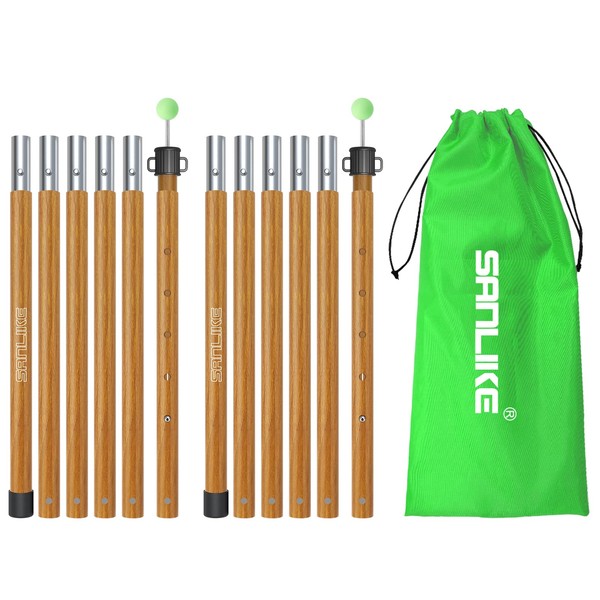SAN LIKE Tent Poles for Camping Adjustable Tarp Pole Lightweight