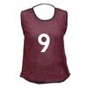 10 MESH BIBS FOOTBALL TRAINING SPORTS BIBS PRINTED NUMBER (1-10