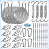 HDYAR 84 Pcs Sun Shade Sail Hardware Kit with Cable