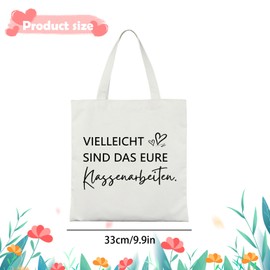 UTEFIF Ehrentag der Lehrer für Stofftasche - VIELLEICHT SIND DAS EURE KLASSENARBEITEN., Lehrer für Geburtstag, Geschenkideen für Lehrer, Weihnachten Geschenk für Lehrer
