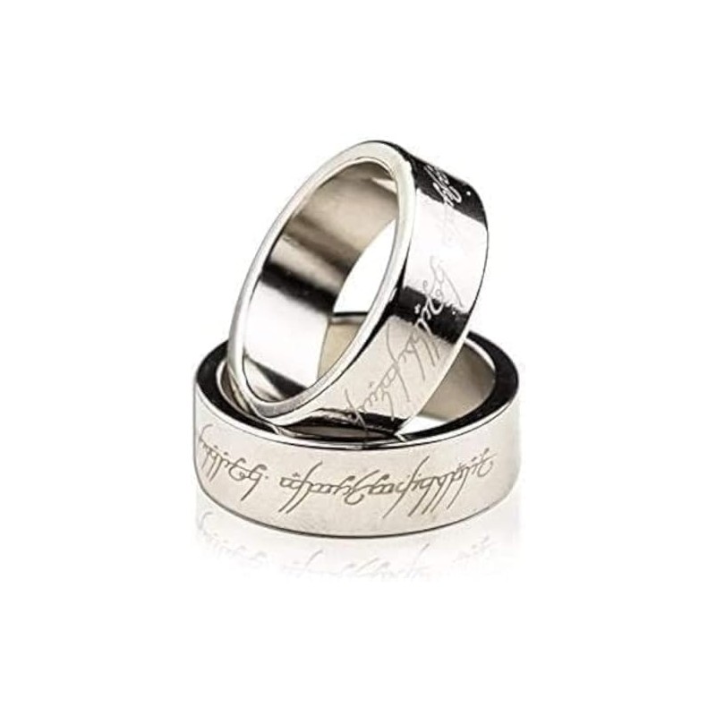 MOMOMAGE Silver Magnetic Engraved PK Ring Magic Tricks for Magician