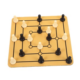SUPVOX Traditional Nine Mens Morris Game Set for Adults Portable Family Tabletop Chess Game for Gatherings and Fun Entertainment for Home Parties