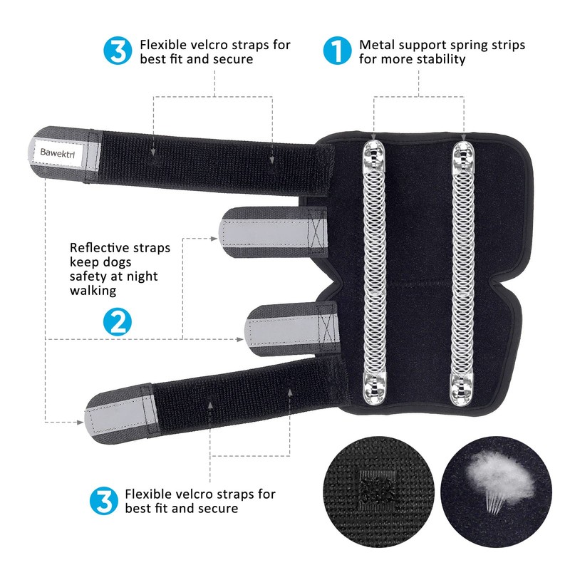 Bawektrl Dog Leg Braces for Back Legs, Canine Hock Brace
