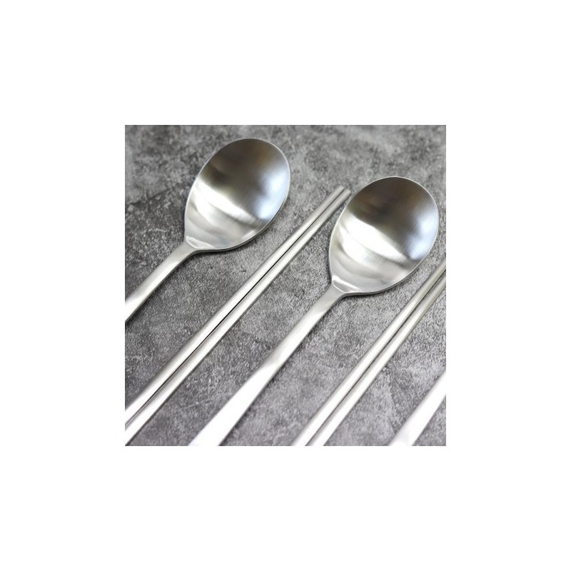 Bold Stainless Steel Cutlery Set (5-Piece) Matte Made in Korea