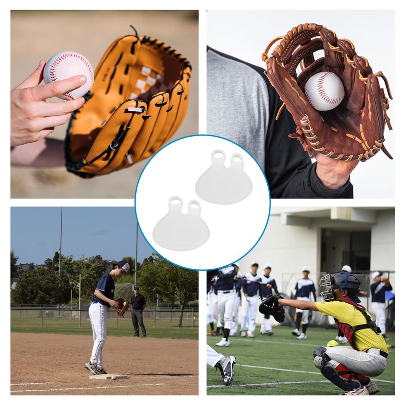 lasuroa 2pcs Baseball Palm Pads, Elastic Shock Absorbing Soft Thumb