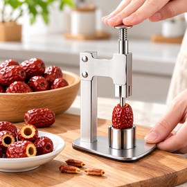 Stainless Steel Fruit Corer for Easy Pit Removal – Manual Seed Remover for Red Dates, Cherries & Olives