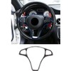 Carbon Fiber Style ABS Car Steering Wheel Decoration Frame Trim