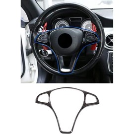 Carbon Fiber Style ABS Car Steering Wheel Decoration Frame Trim for BC E GLC CLA GLA Class W205 W213 X253 C117 X156 W176 W246