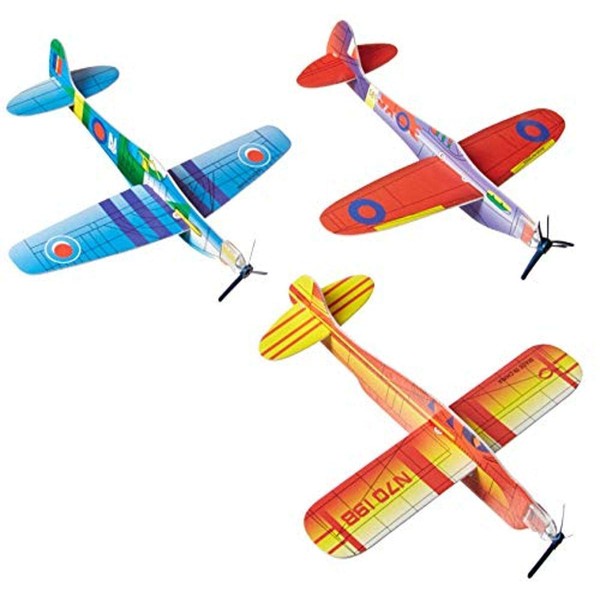 Rhode Island Novelty Foam 8 Inch Flying Glider Planes 48