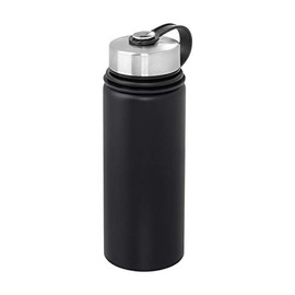 Thirsty Rhino Spectra, 20 oz Double Walled Vacuum Insulated Wide Mouth Water Bottle Thermo Flask, Stainless Steel, Black (Set of 6)