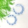 Acrylic Bamboo Hoop Earrings 80s 90s Large Transparent Hoops Earrings