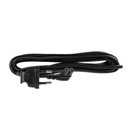 as - Schwabe 70883 Power Cable 3 m Type C7 Angled Socket, Connection Cable DIN60320, Small Appliance Cable H03VVH2-F 2 x 0.75, Euro Angled Plug, Small Appliance Cable 230 V/2.5 A, IP20, Black