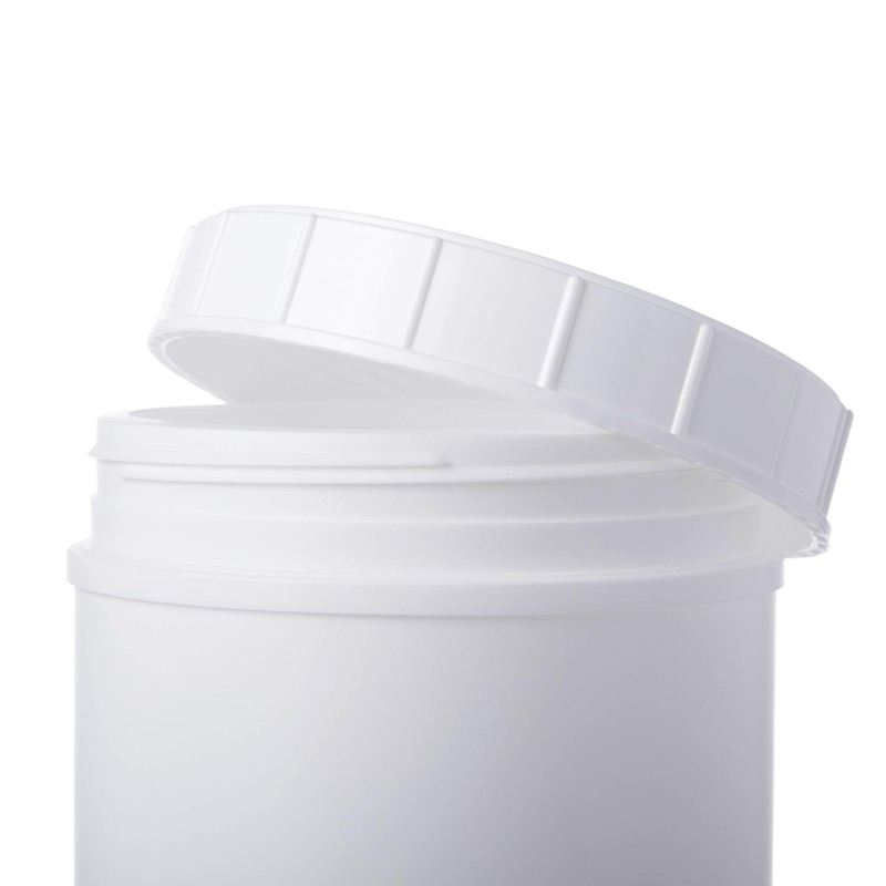 Consolidated Plastics 42591 HDPE Canister, White, 60 oz., 12 Piece