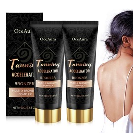 Pack of 2 Tanning Accelerators Solarium Tanning Cream Retains Moisture and Elasticity of the Skin for an Even Natural Tan for Solarium Tanning Salon & Outdoor Tan