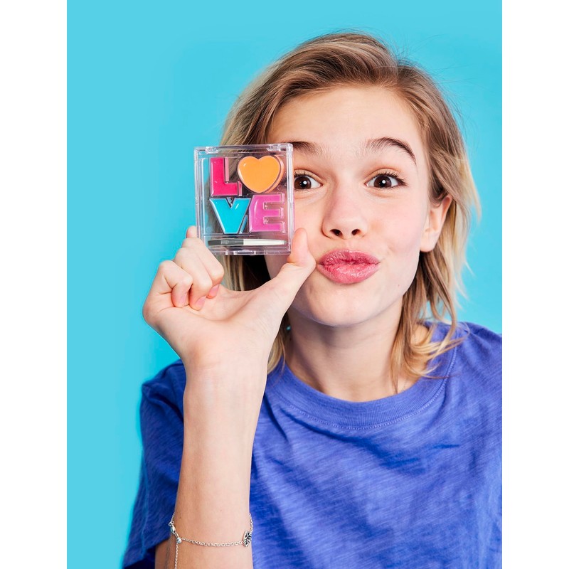 iscream Love Heart Shaped Strawberry Scented Solid Lip Gloss Quad