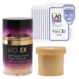 Tony Moly Bio EX Cell Peptide Fill-up Cream Ampoule + Refill + Add 10 EasyF Mask Sheets / 토니모리 바이오 이엑스 셀 펩타이드 필업 크림 앰플+리필+이지에프 마스크시트 10매 추가