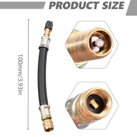 OUDQFCJ Universal Flexible Tyre Valve Extenders Flexible Tyre Valve Extensions Tyre Valve Adapter with Valve Cap Angle Valve for Car Motorcycle Bicycle (100 mm)
