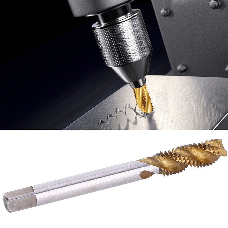 M8x1.25mm Spiral Fluted Tap High Speed Steel Thread Cutter Machine