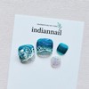 Blue Ocean Wave Pedi Tips - Pedi Tips Full Set