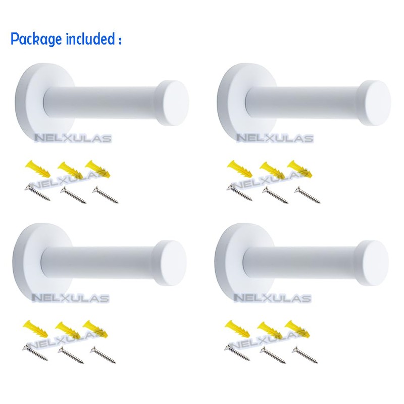 NELXULAS Classic White Stainless Steel Single Super Heavy Duty Wall